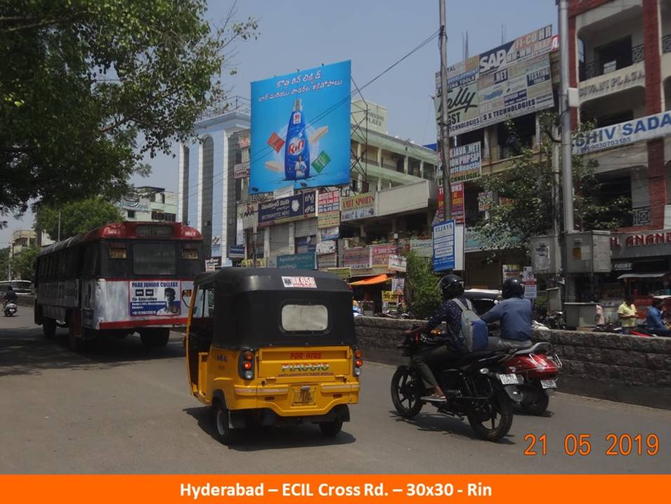 Hoardings Agency at Opposite Site Bus Stand, Ecil X Roads in Hyderabad, Outdoor Media Agency Hyderabad